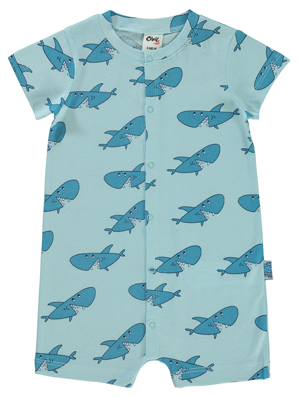 Baby Erkek Bebek Patiksiz Tulum 6-18 Ay Soft Mavi