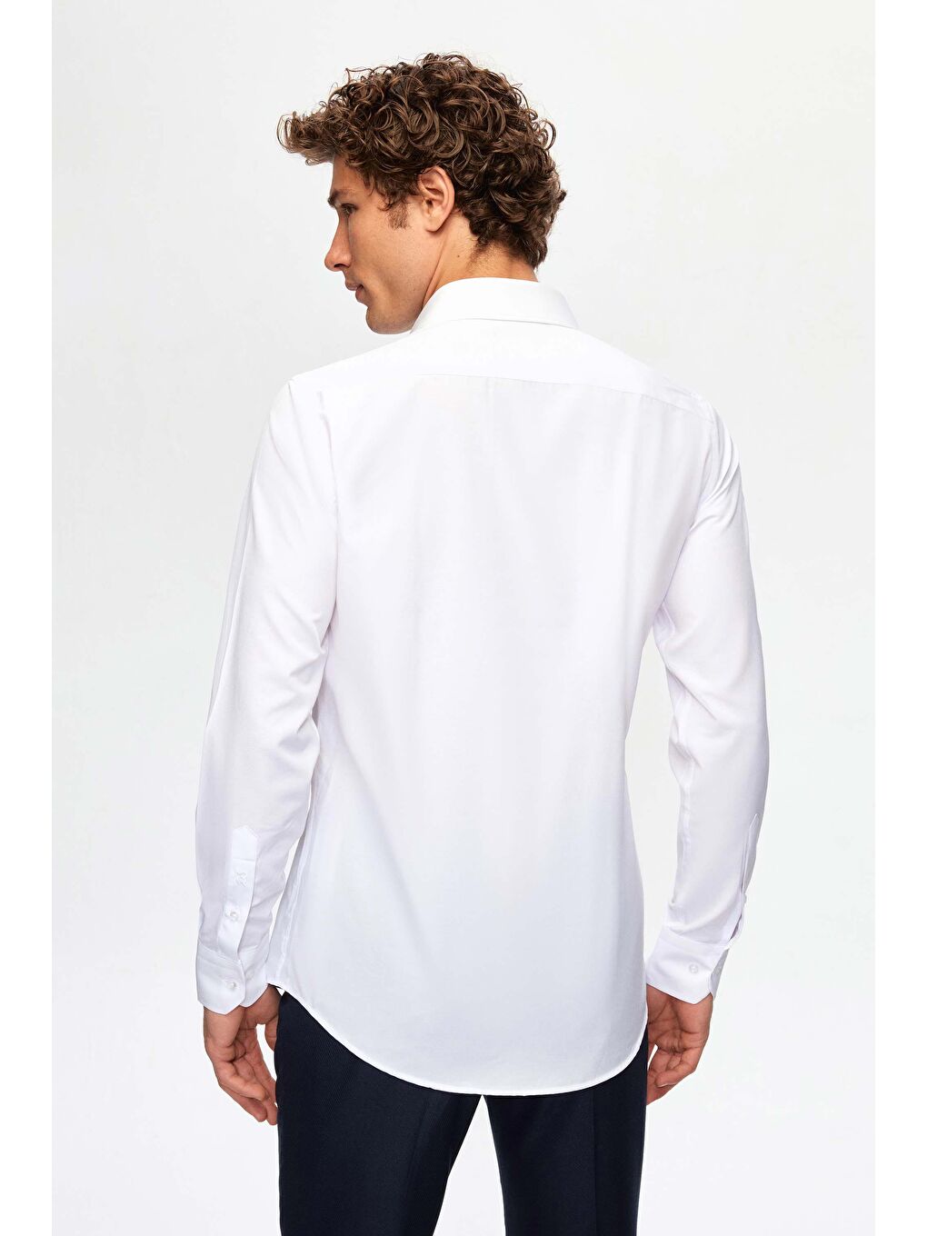 Slim Fit Haki İtalyan Yaka Kolay Ütülenebilir 2'li Gömlek-5