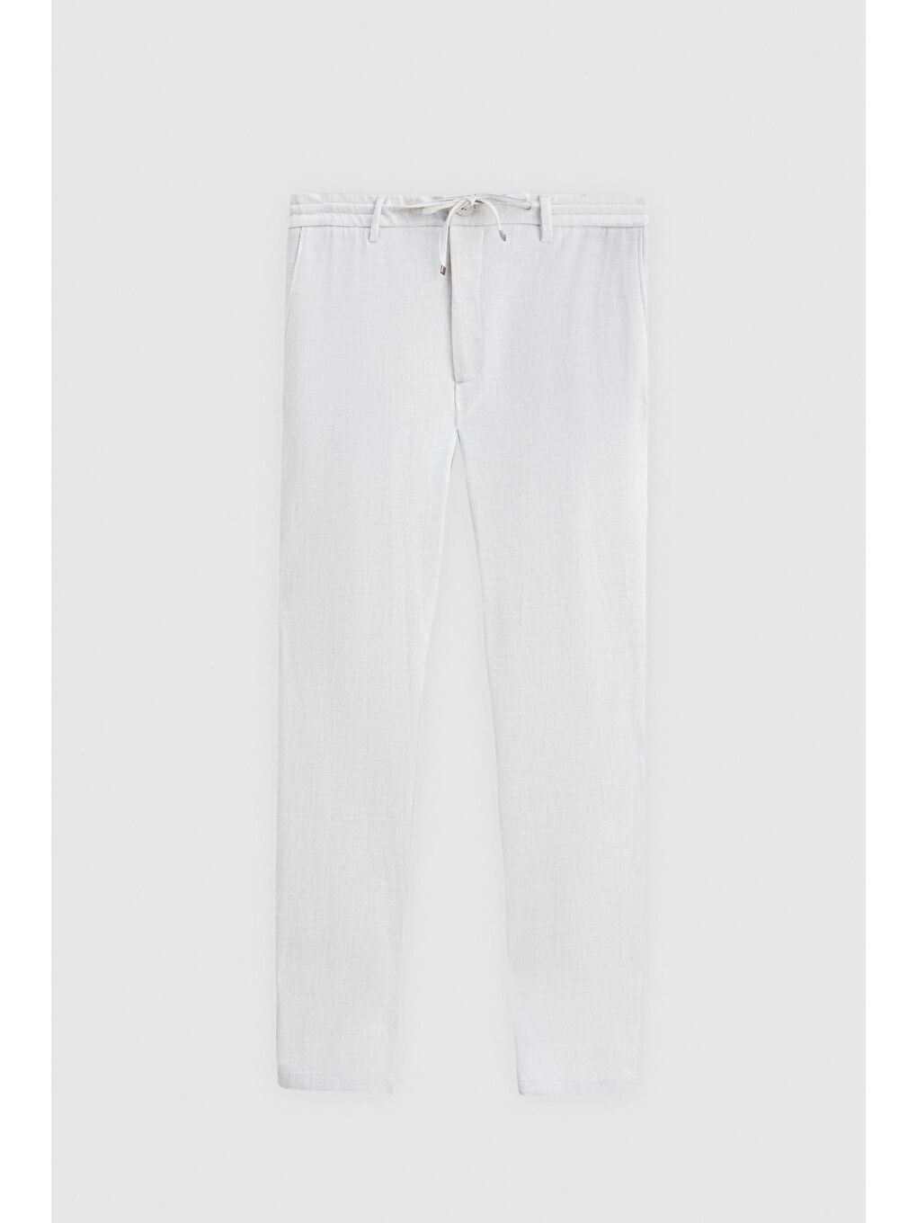 Bej Slim Fit Taş Beli Lastikli İpli Fermuarlı Elastanlı Rahat Jogger Pantolon-4