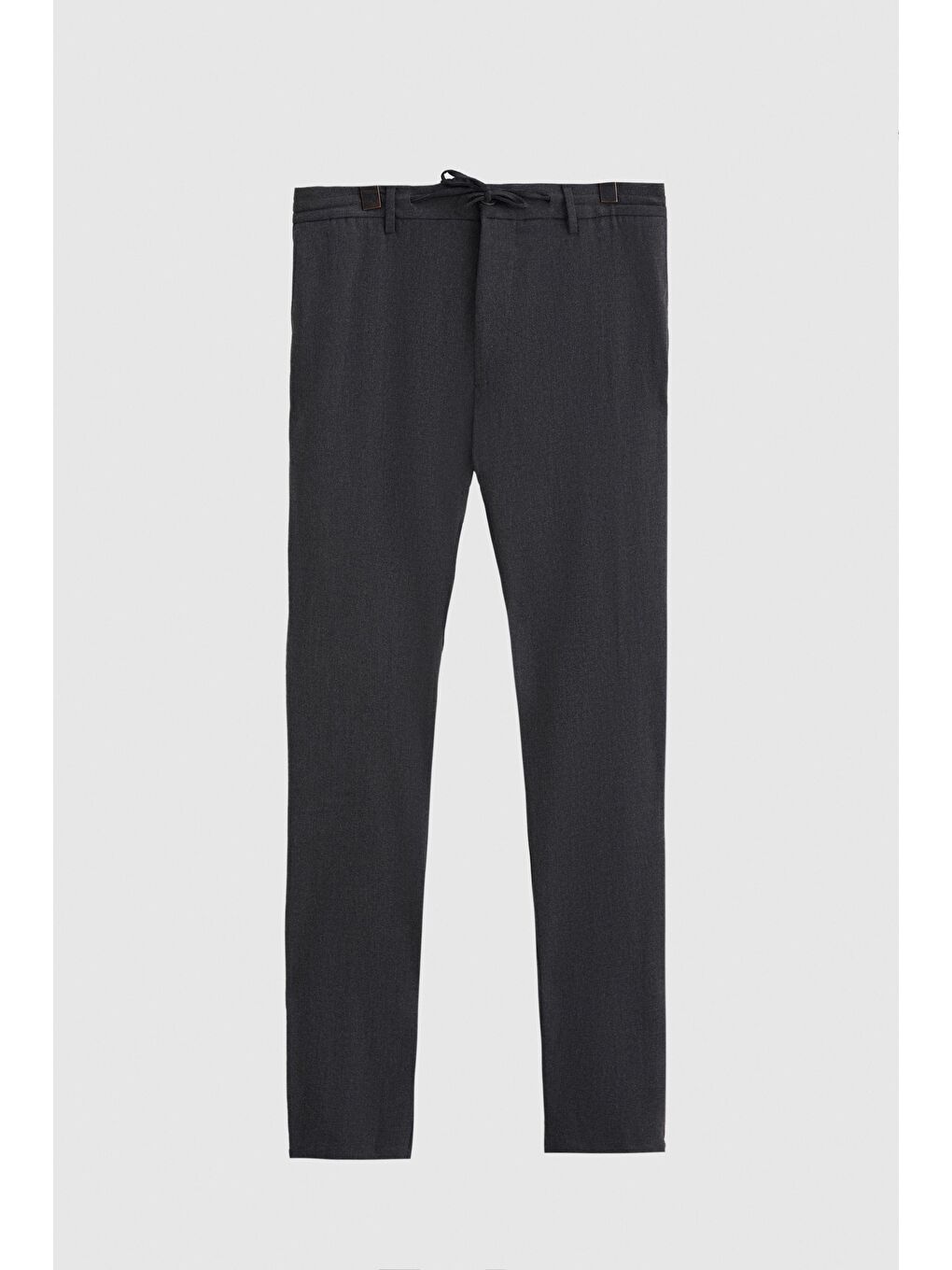 Slim Fit Antrasit Beli Lastikli İpli Fermuarlı Elastanlı Rahat Jogger Pantolon-4