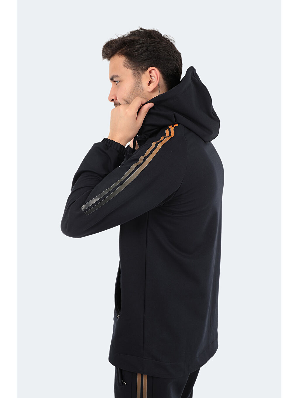 YANKOM Erkek Eşofman Takımı Lacivert / Turuncu-4