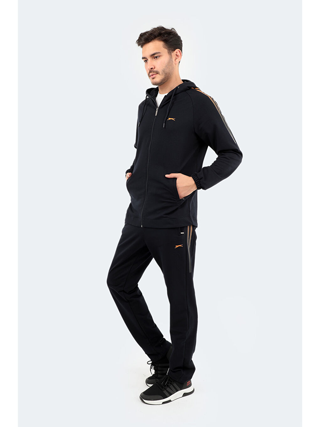 YANKOM Erkek Eşofman Takımı Lacivert / Turuncu-5