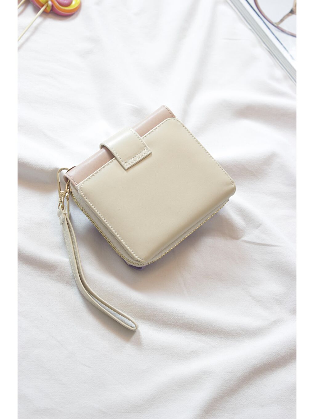 Lila Büyük Boy Renkli Kadın El Çantası ve Cüzdan-1