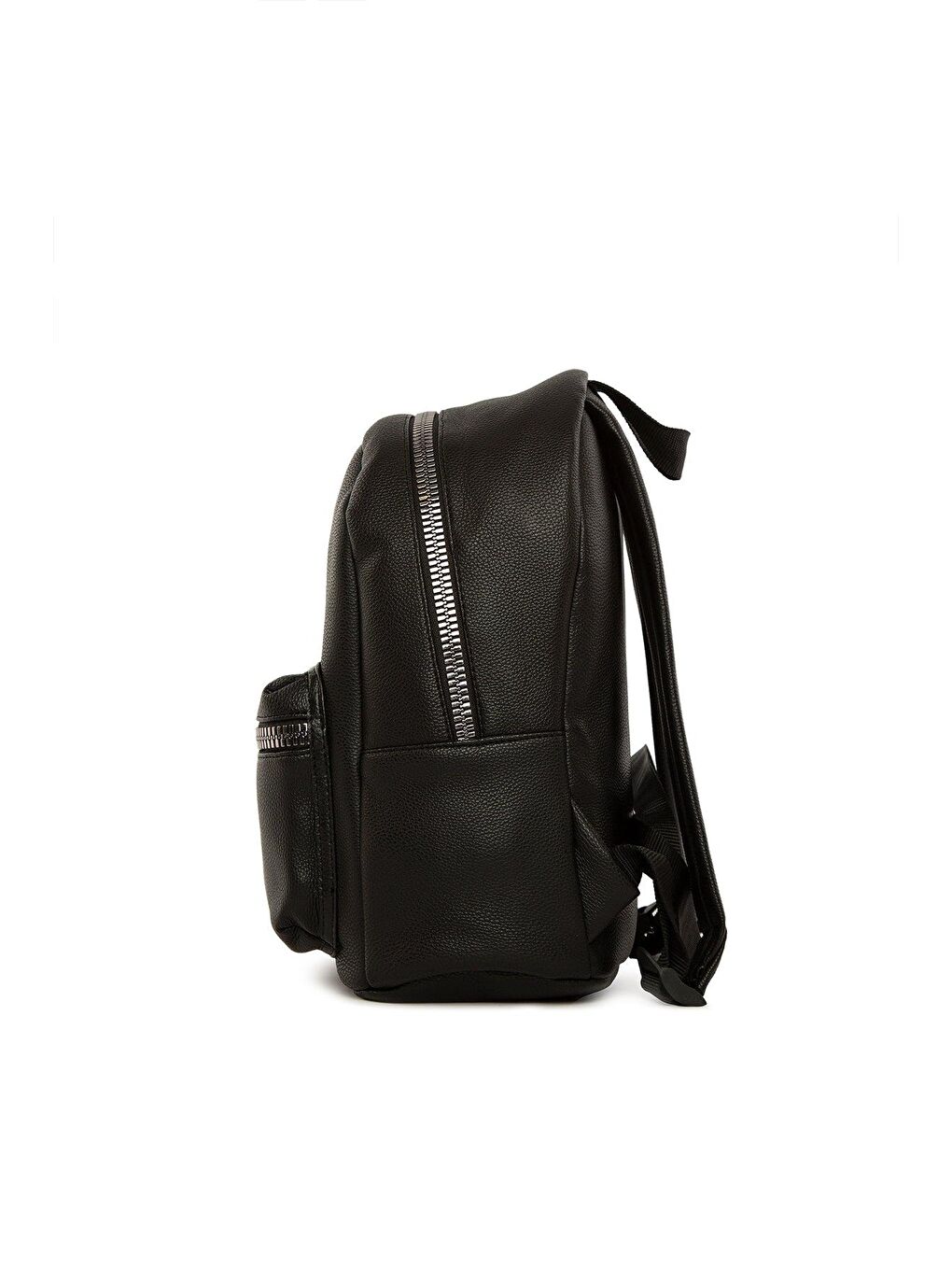 Siyah Kalın Fermuarlı Küçük Sırt Çantası-2