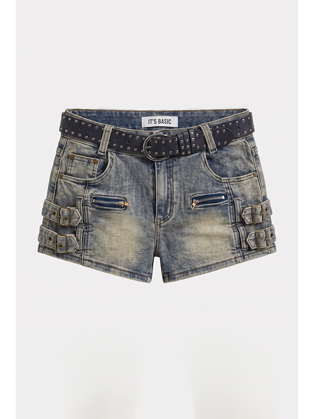 Mavi Kadın Jean Renk Süper Mini Özel Tasarım Denim Şort