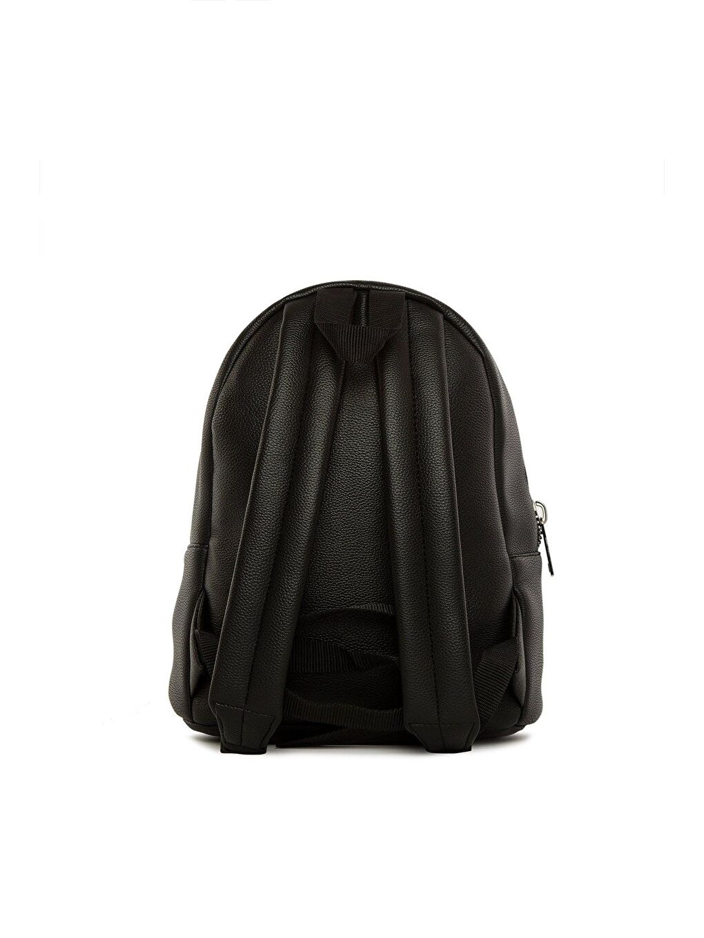 Siyah Kalın Fermuarlı Küçük Sırt Çantası-3