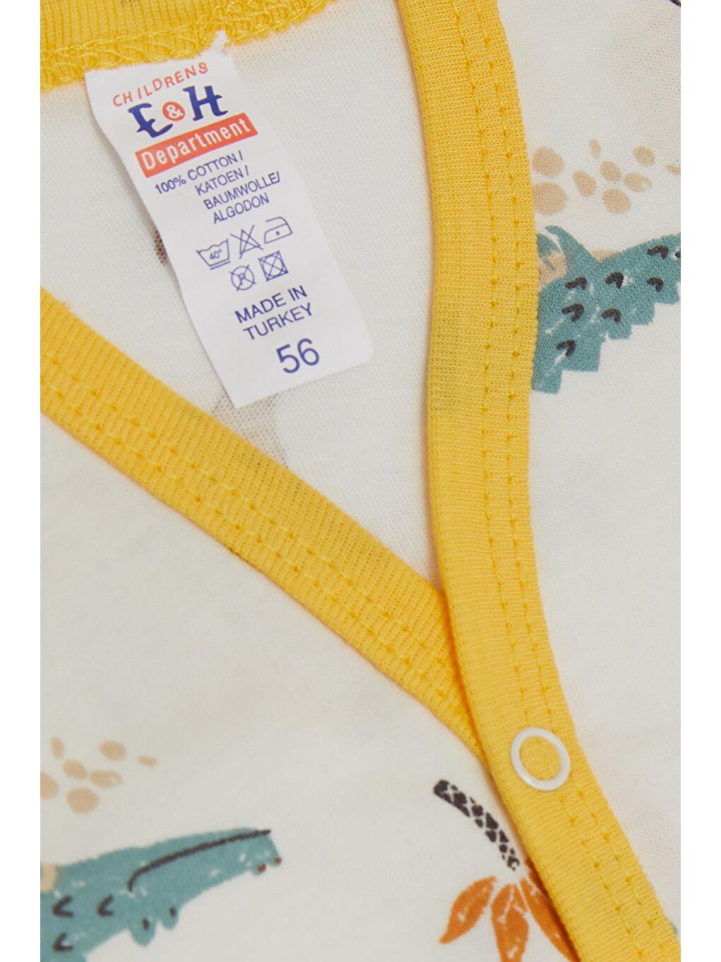 Erkek Bebek Yelek Hayvanlar Alemi Desenli Ekru (0-3 Ay)-2