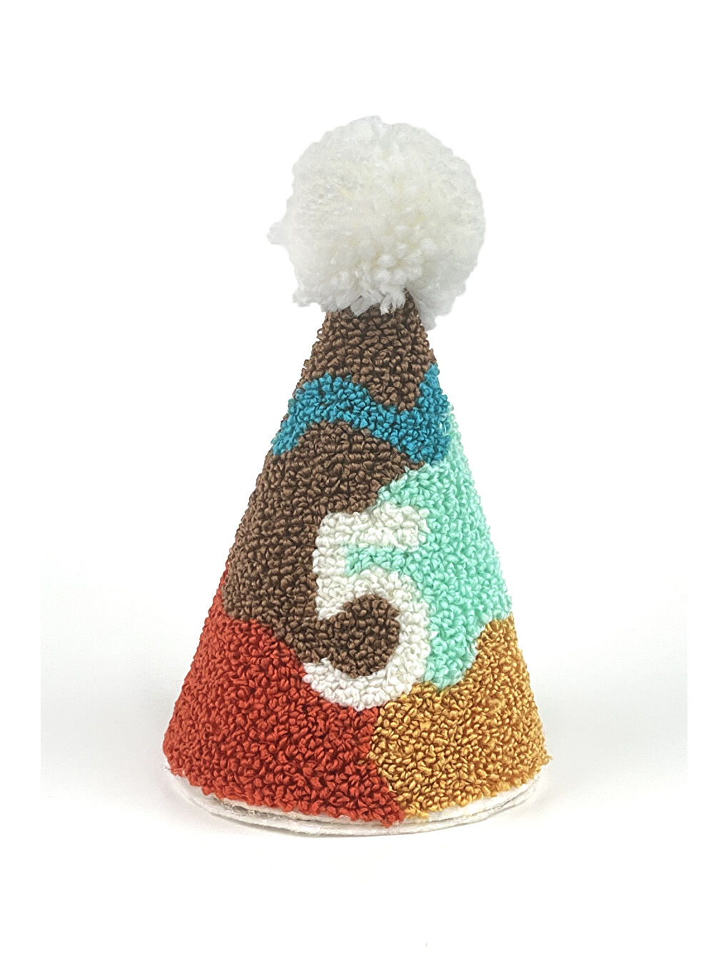 Karışık Çok Renkli Safari Punch Nakışlı 5 Rakamı Huni Doğum Günü Klips Toka