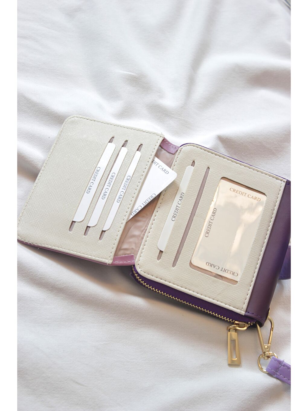 Mor Büyük Boy Renkli Kadın El Çantası ve Cüzdan-3