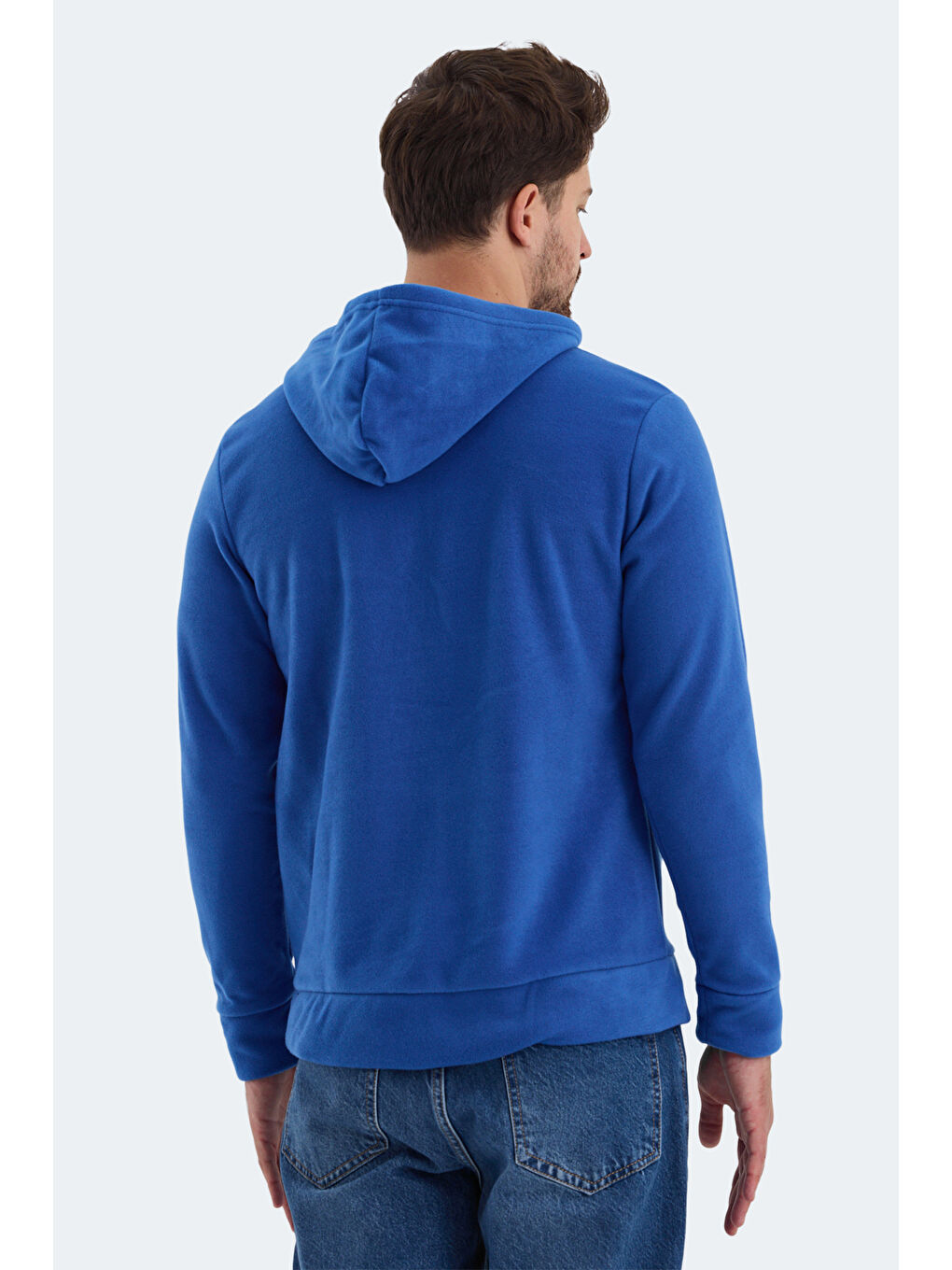 SLAZENGER SAMSON Erkek Fermuarlı Sweatshirt Saks Mavi - 1