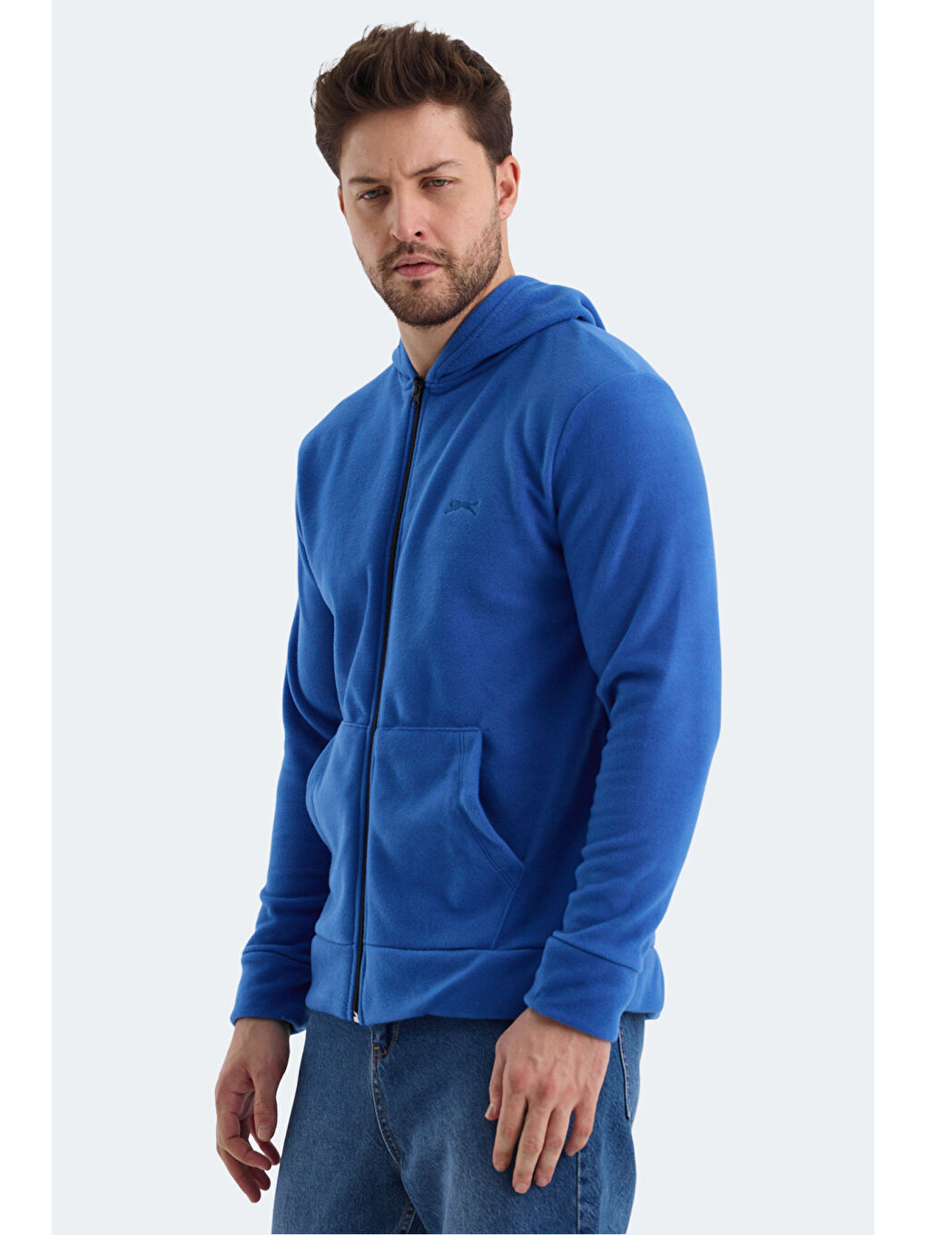 SLAZENGER SAMSON Erkek Fermuarlı Sweatshirt Saks Mavi - 3