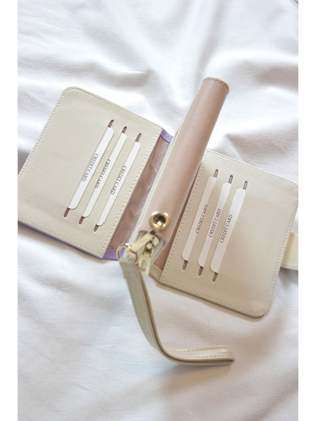 Lila Büyük Boy Renkli Kadın El Çantası ve Cüzdan-4