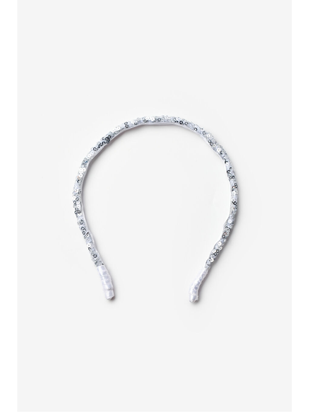 Gri Gümüş Pullu Kız Çocuk Taç