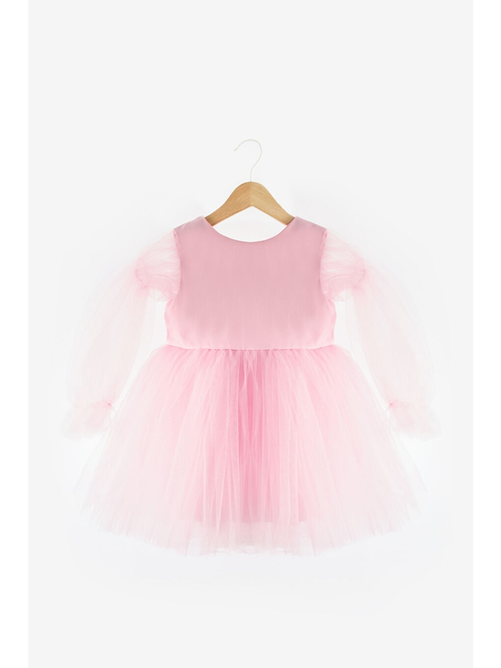 Pembe Kelebek Kanatlı Kız Çocuk Elbise - Kate-4