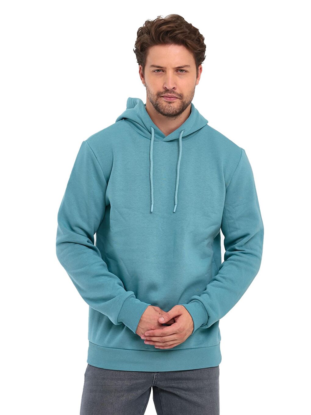 Rodi Mavi 3 İplik Bisiklet Yaka Erkek Sweatshirt