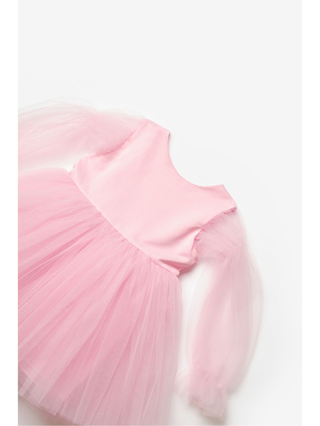 Pembe Kelebek Kanatlı Kız Çocuk Elbise - Kate-6