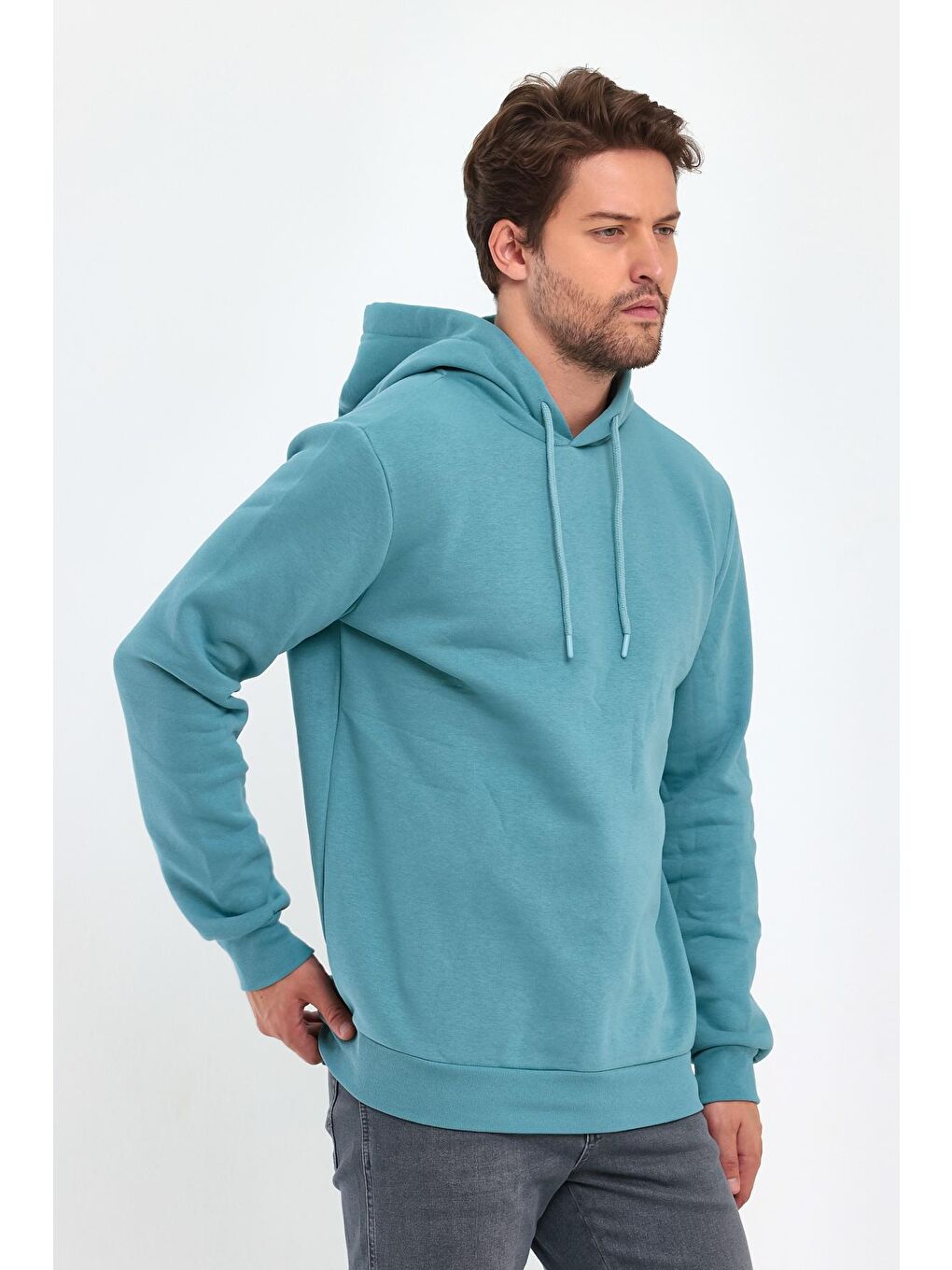 Rodi Mavi 3 İplik Bisiklet Yaka Erkek Sweatshirt - 2