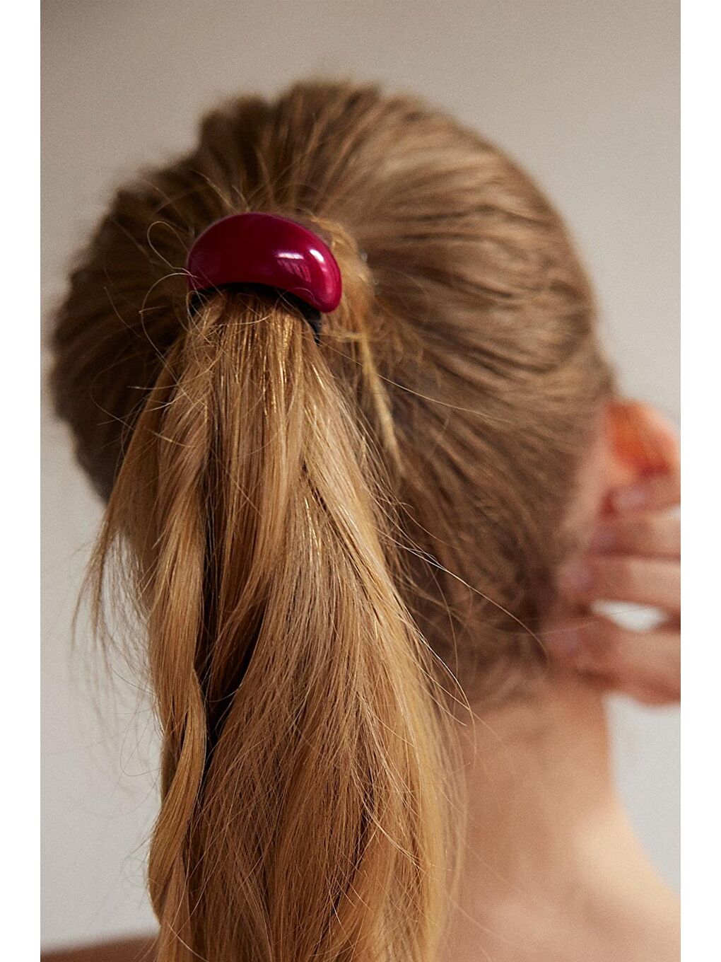 Mürdüm Akrilik Lastikli At Kuyruğu Tokası-1