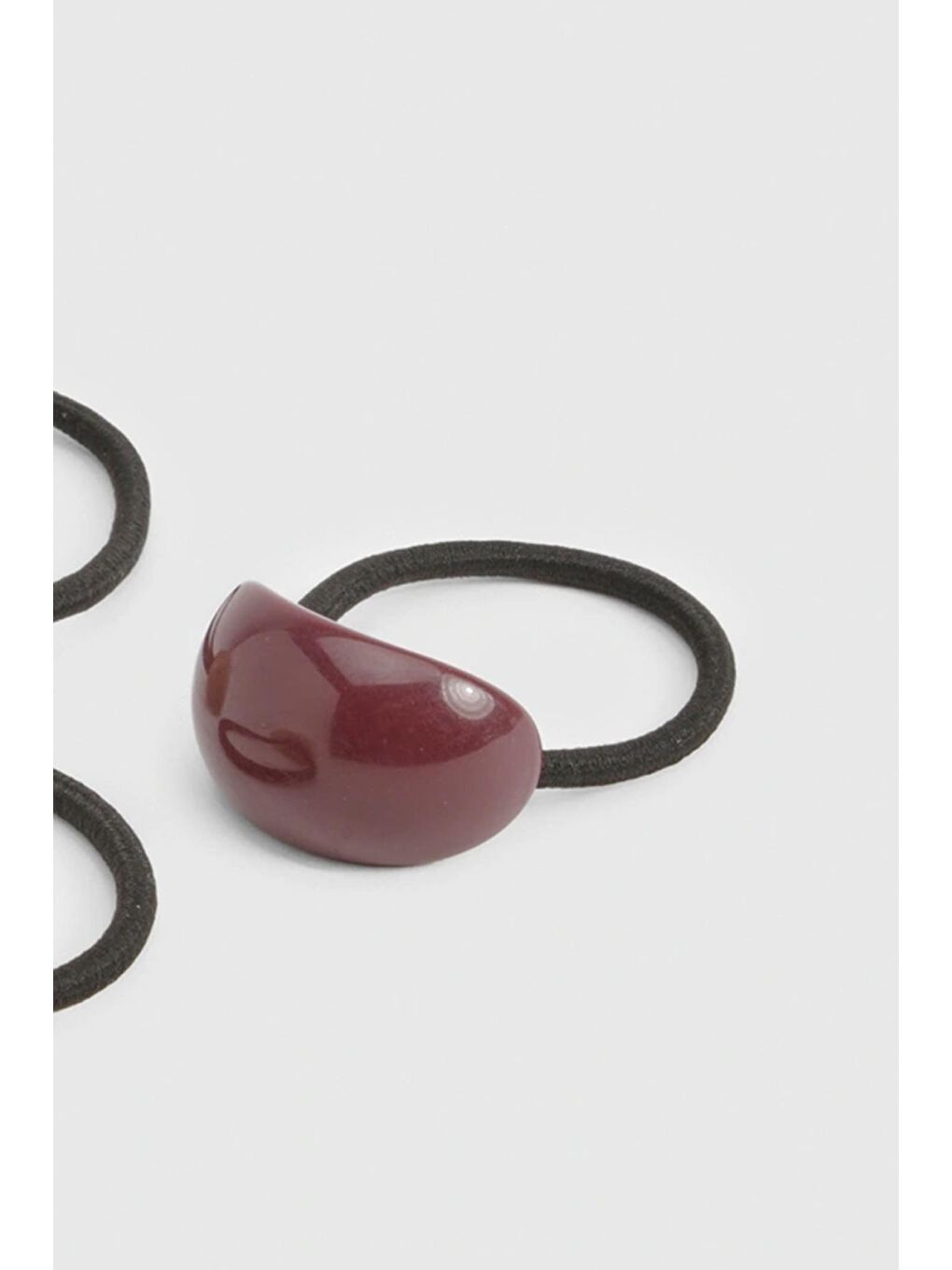 Mürdüm Akrilik Lastikli At Kuyruğu Tokası-3