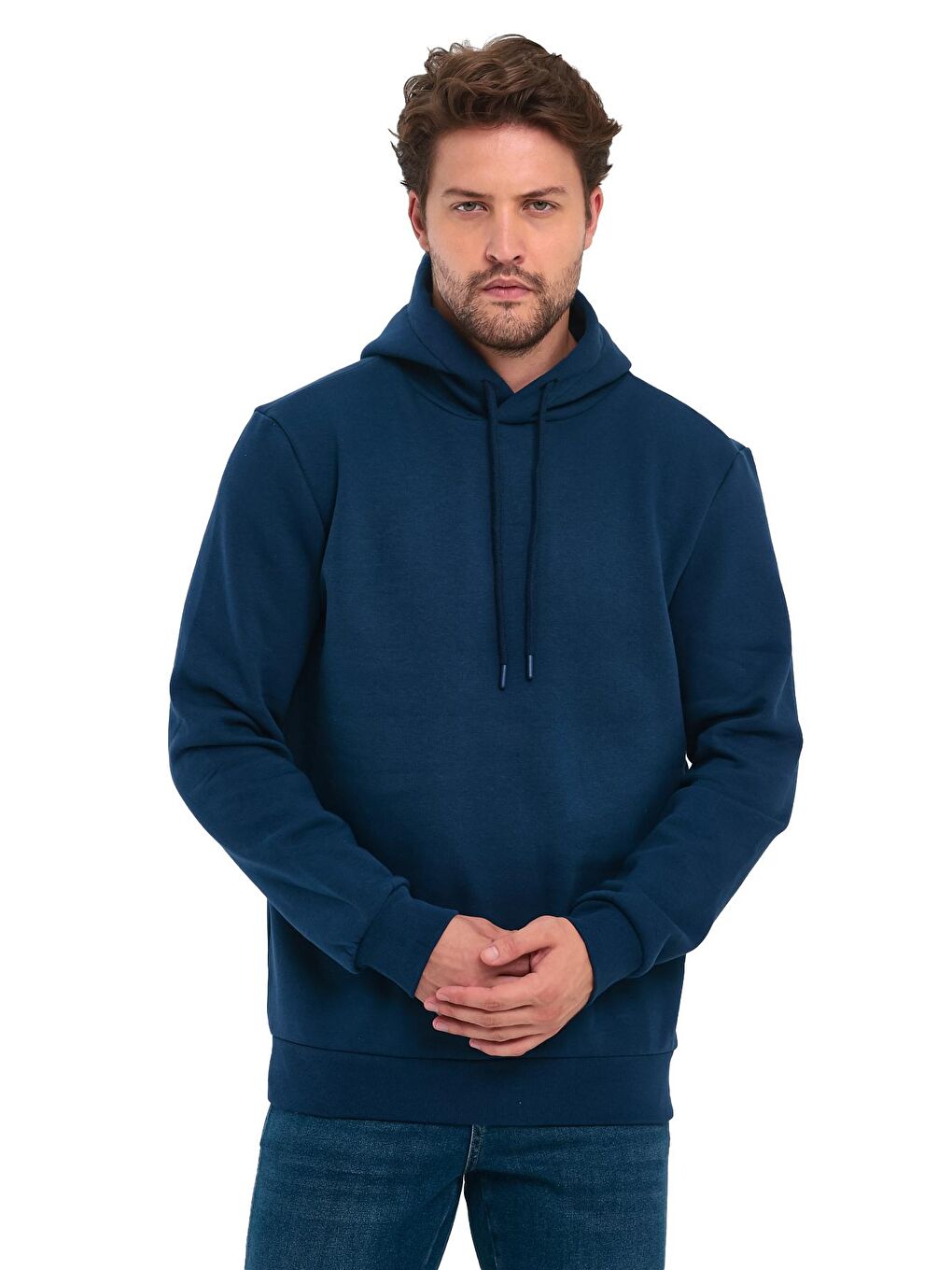 Rodi İndigo 3 İplik Bisiklet Yaka Erkek Sweatshirt