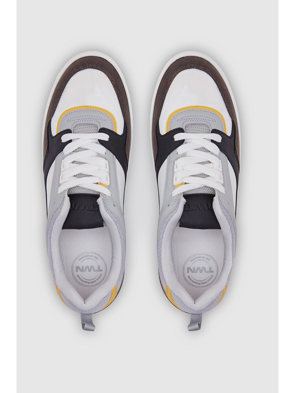 Twn Beyaz Kalın Beyaz Tabanlı Bağcıklı Sneaker Ayakkabi-5