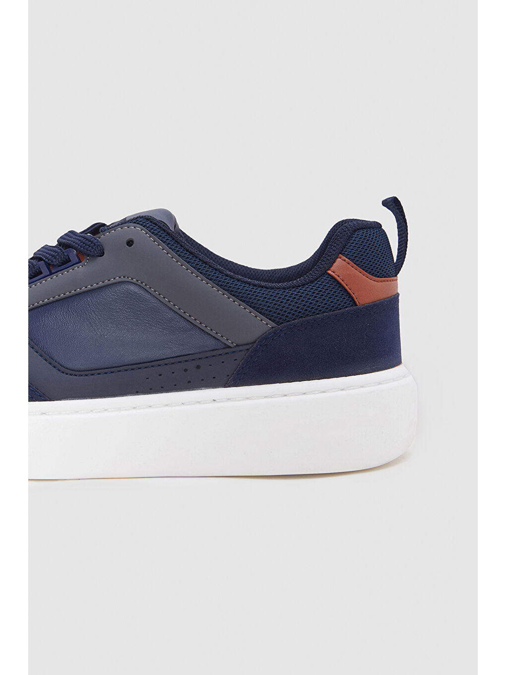 Twn Lacivert Kalın Beyaz Tabanlı Bağcıklı Sneaker Ayakkabi-2
