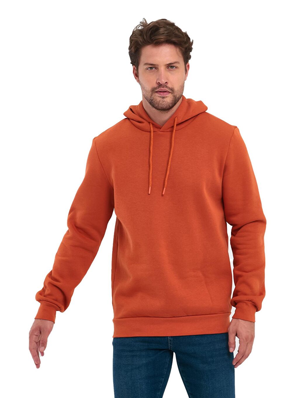 Rodi Tarçın 3 İplik Bisiklet Yaka Erkek Sweatshirt