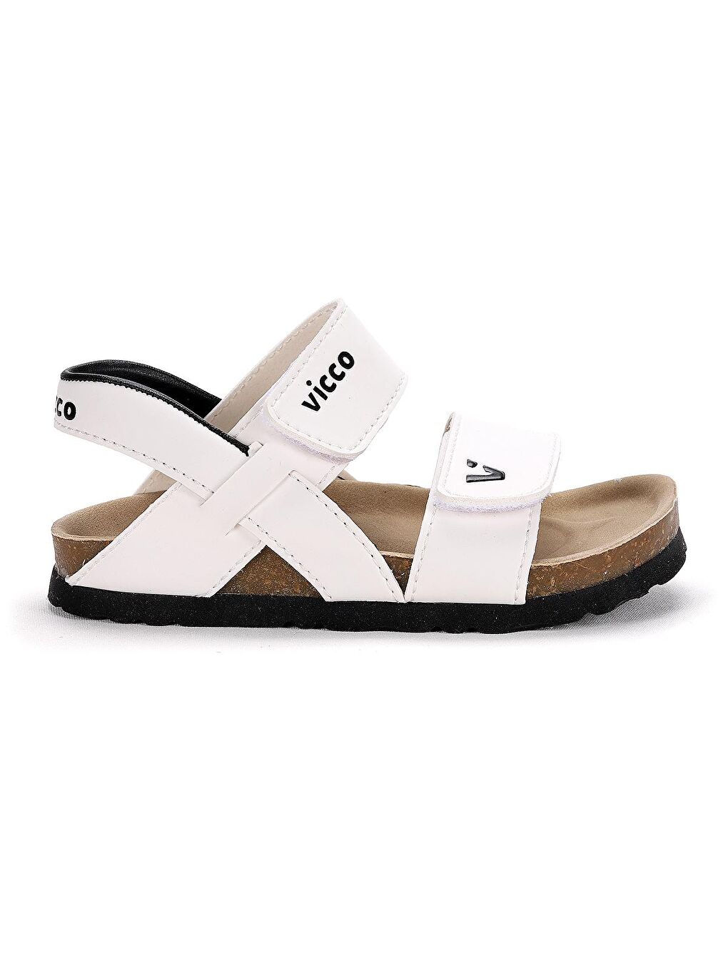 Beyaz Misha Cırtlı Kız/Erkek Çocuk Sandalet Ayakkabı 321.22Y.178-3