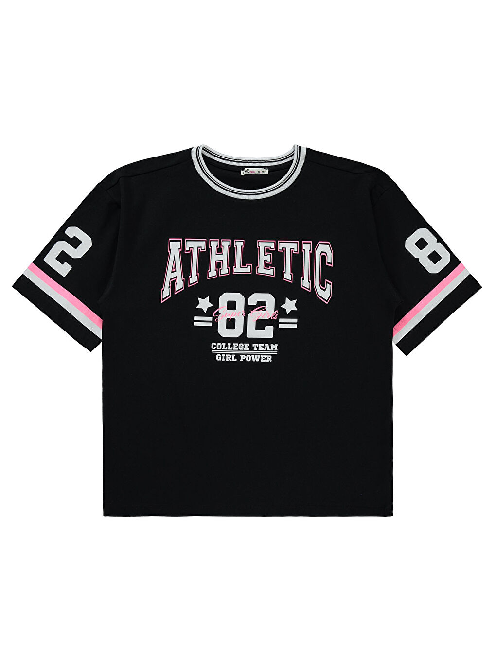 Girls Kız Çocuk Tişört 10-13 Yaş Siyah