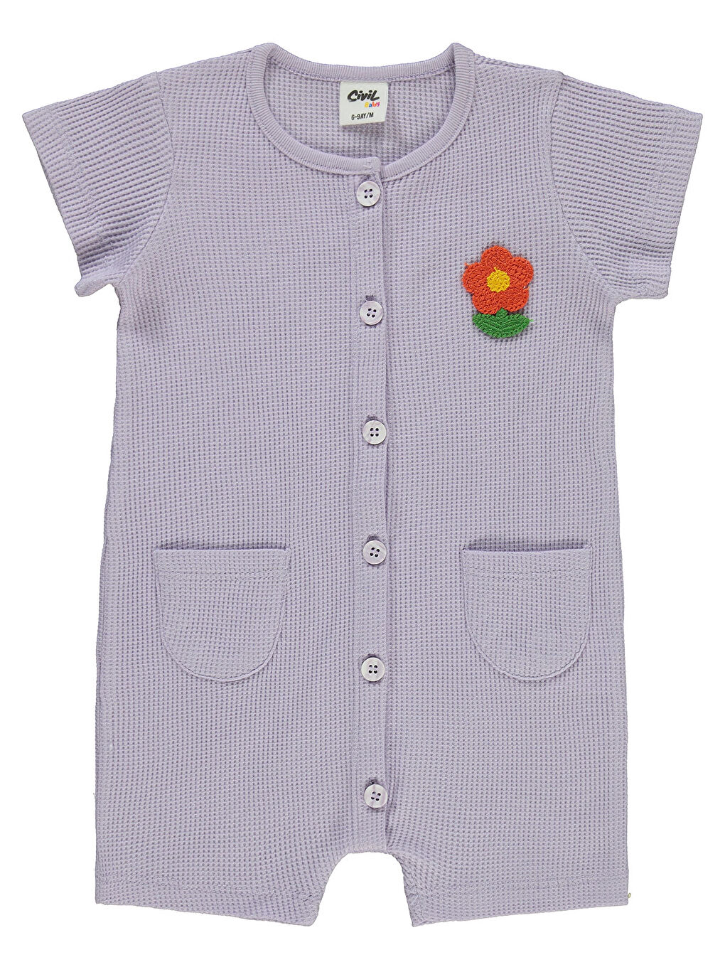 Baby Kız Bebek Patiksiz Tulum 6-18 Ay Lila