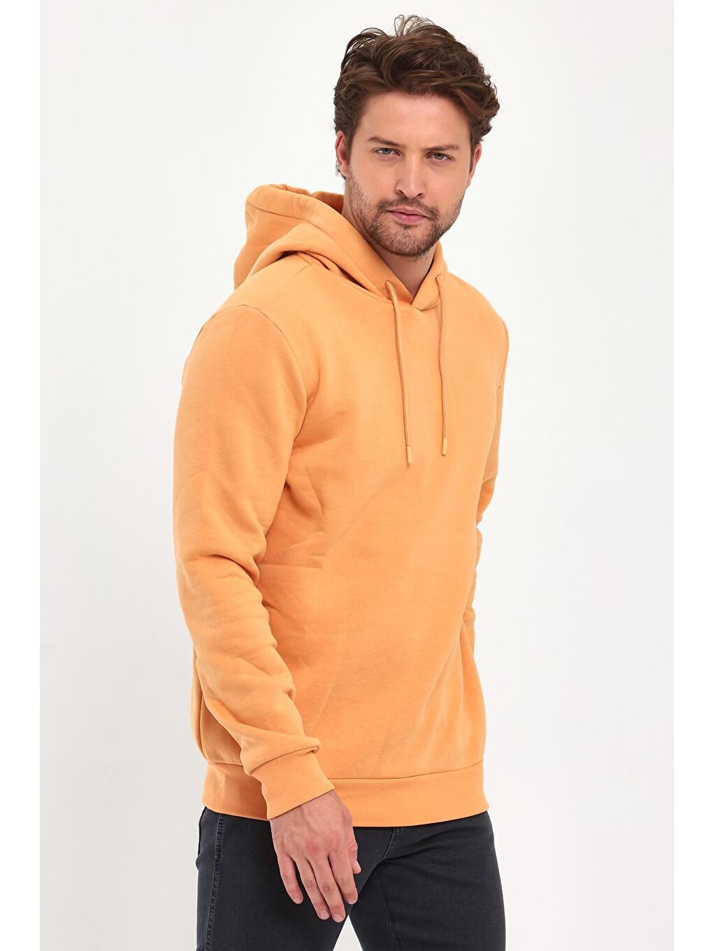 Rodi Hardal Sarı 3 İplik Bisiklet Yaka Erkek Sweatshirt - 2