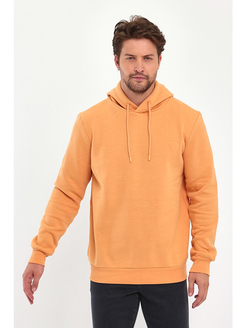 Rodi Hardal Sarı 3 İplik Bisiklet Yaka Erkek Sweatshirt - 3