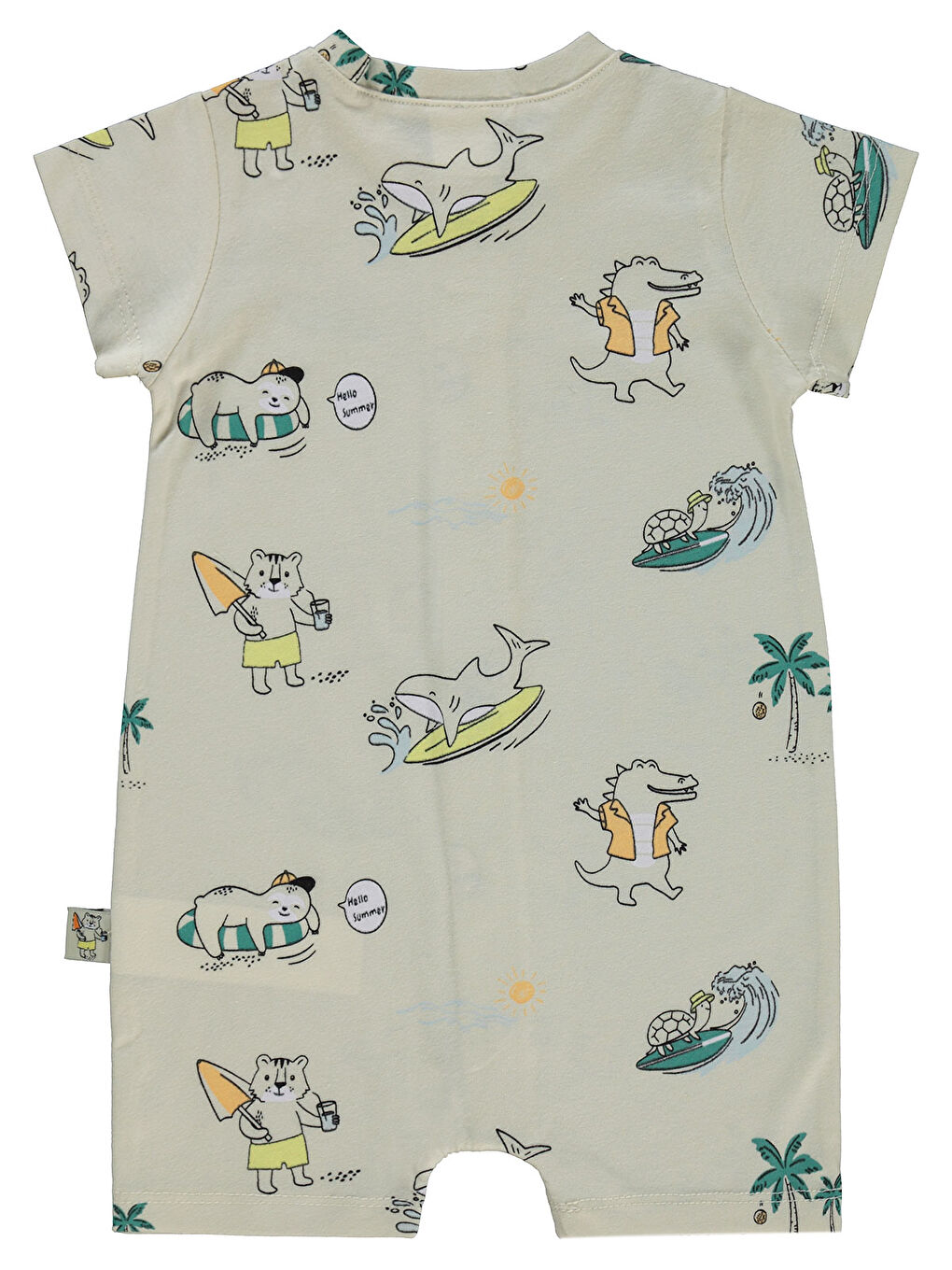 Bej Baby Erkek Bebek Patiksiz Tulum 6-18 Ay Taş Rengi-1