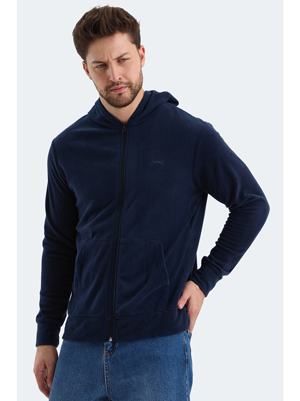 SLAZENGER SAMSON Erkek Fermuarlı Sweatshirt Lacivert - 2