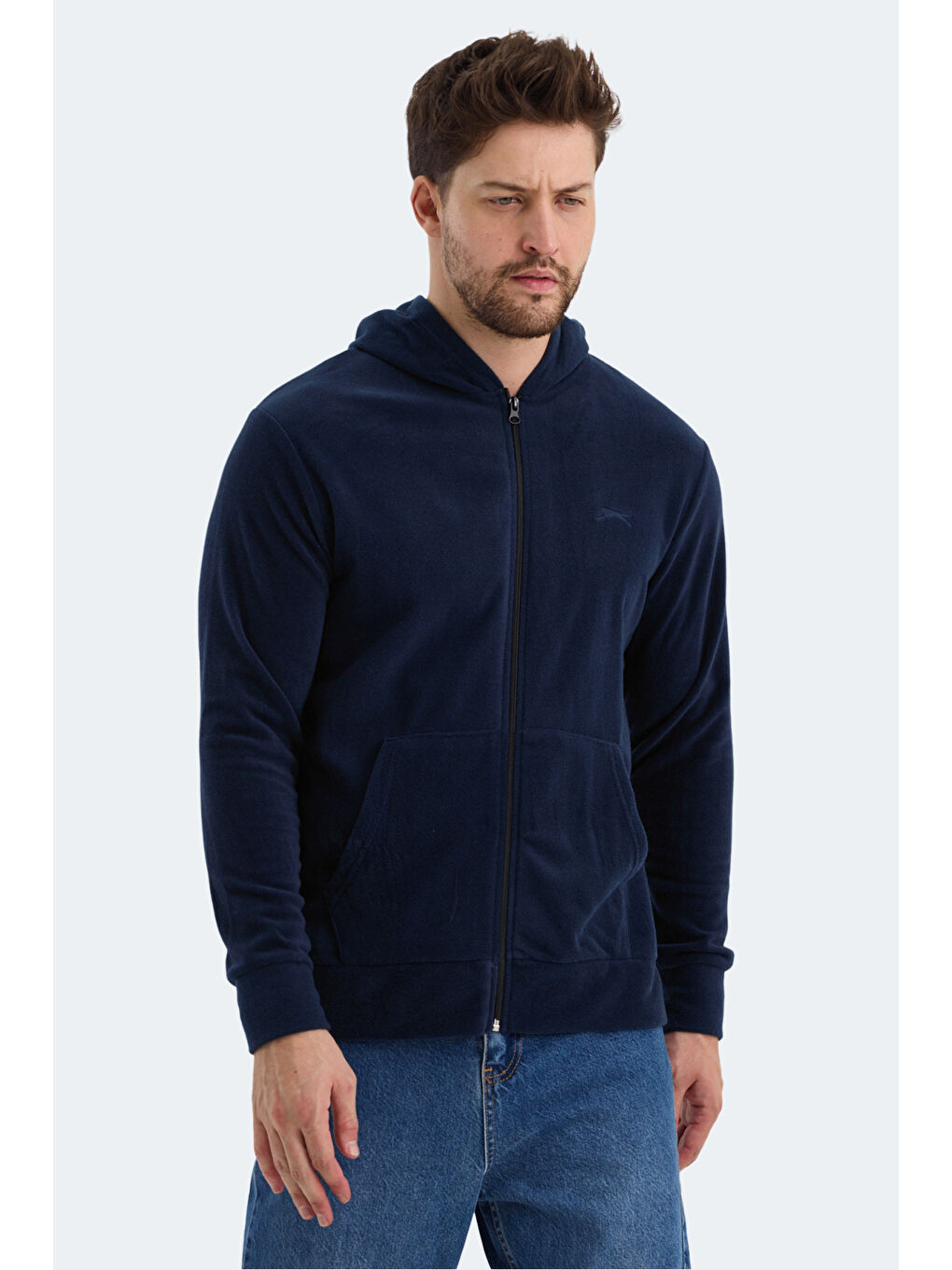 SLAZENGER SAMSON Erkek Fermuarlı Sweatshirt Lacivert - 5