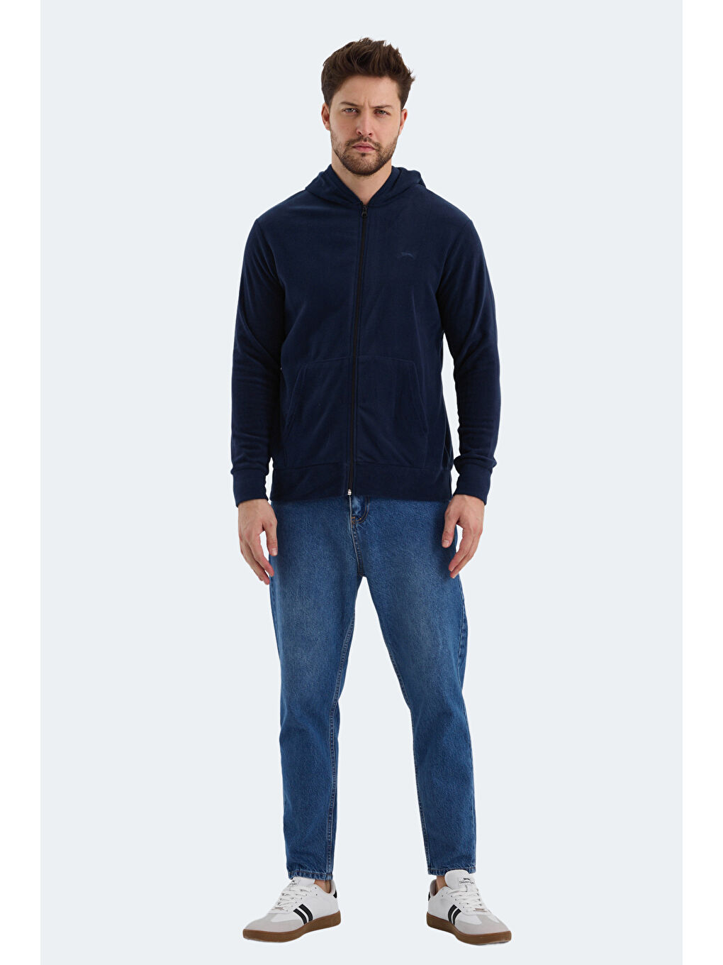 SLAZENGER SAMSON Erkek Fermuarlı Sweatshirt Lacivert - 6