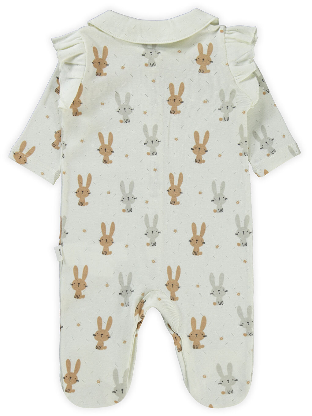 Bej Baby Kız Bebek Patikli Tulum 1-6 Ay FilDişi-1