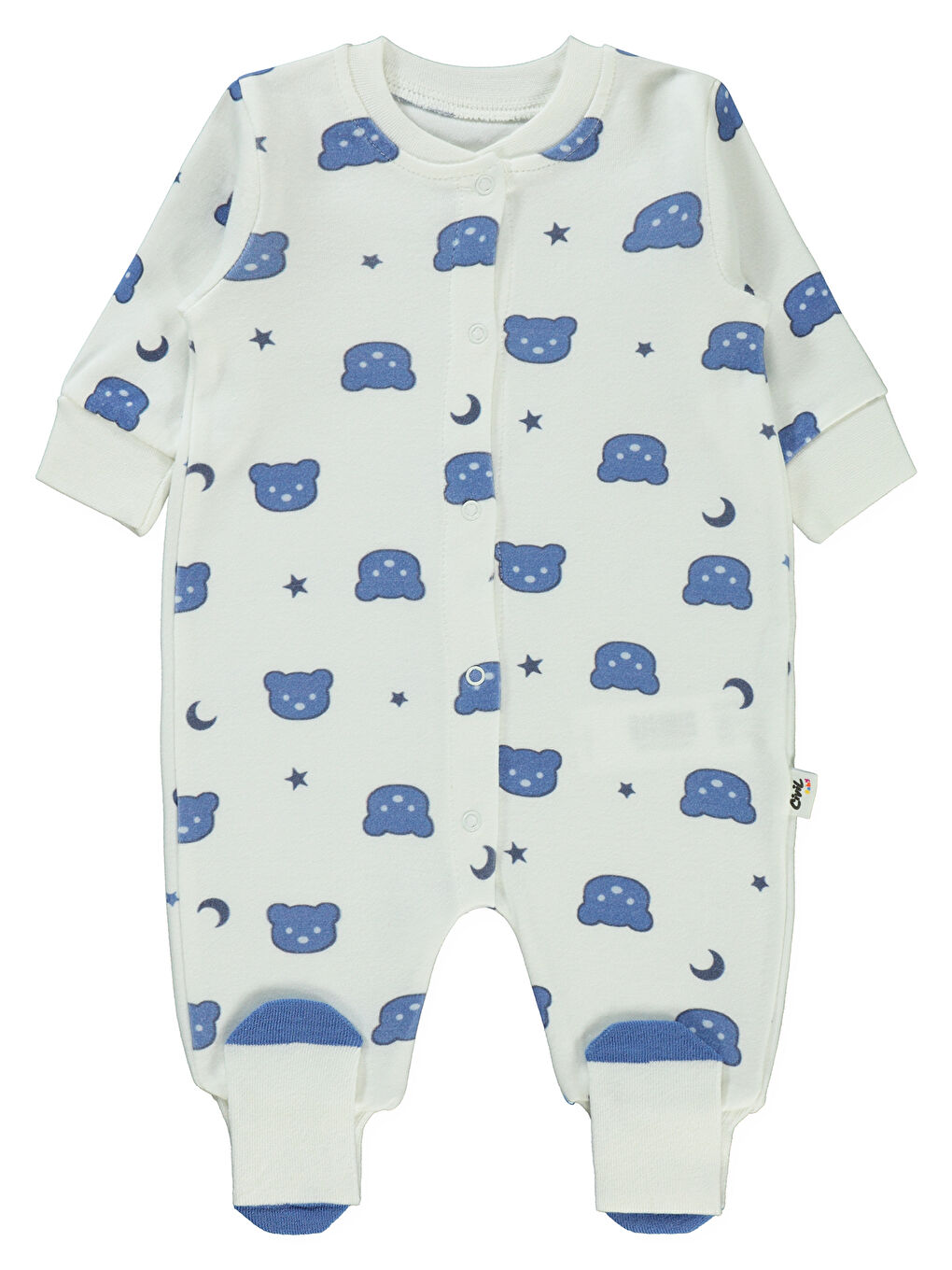 Baby Erkek Bebek Patiksiz Tulum 1-6 Ay Ekru