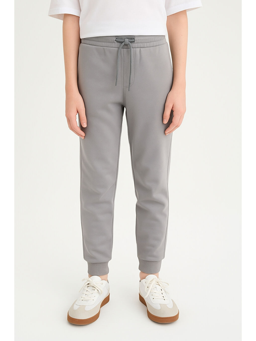Gri Erkek Çocuk Basic Jogger Paça Okul Eşofman Altı AK-2350-3