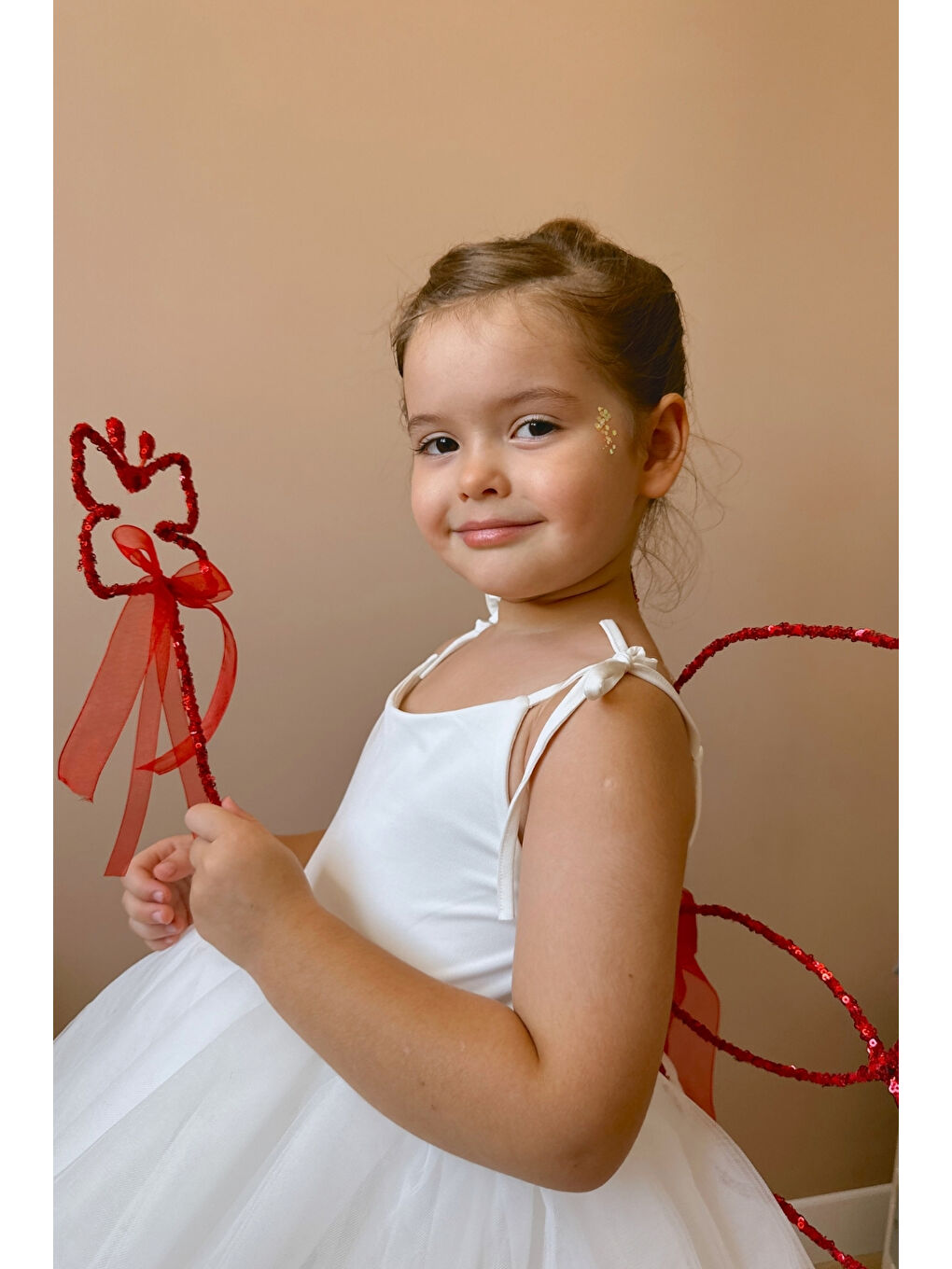 Kırmızı Pullu 2'li Kelebek Kanat Asa Set-1