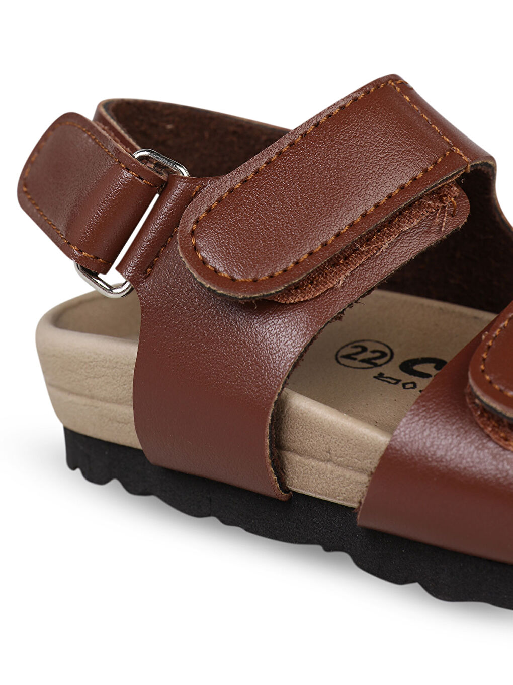 Kahverengi Boys Erkek Çocuk Sandalet 22-26 Numara Taba-4