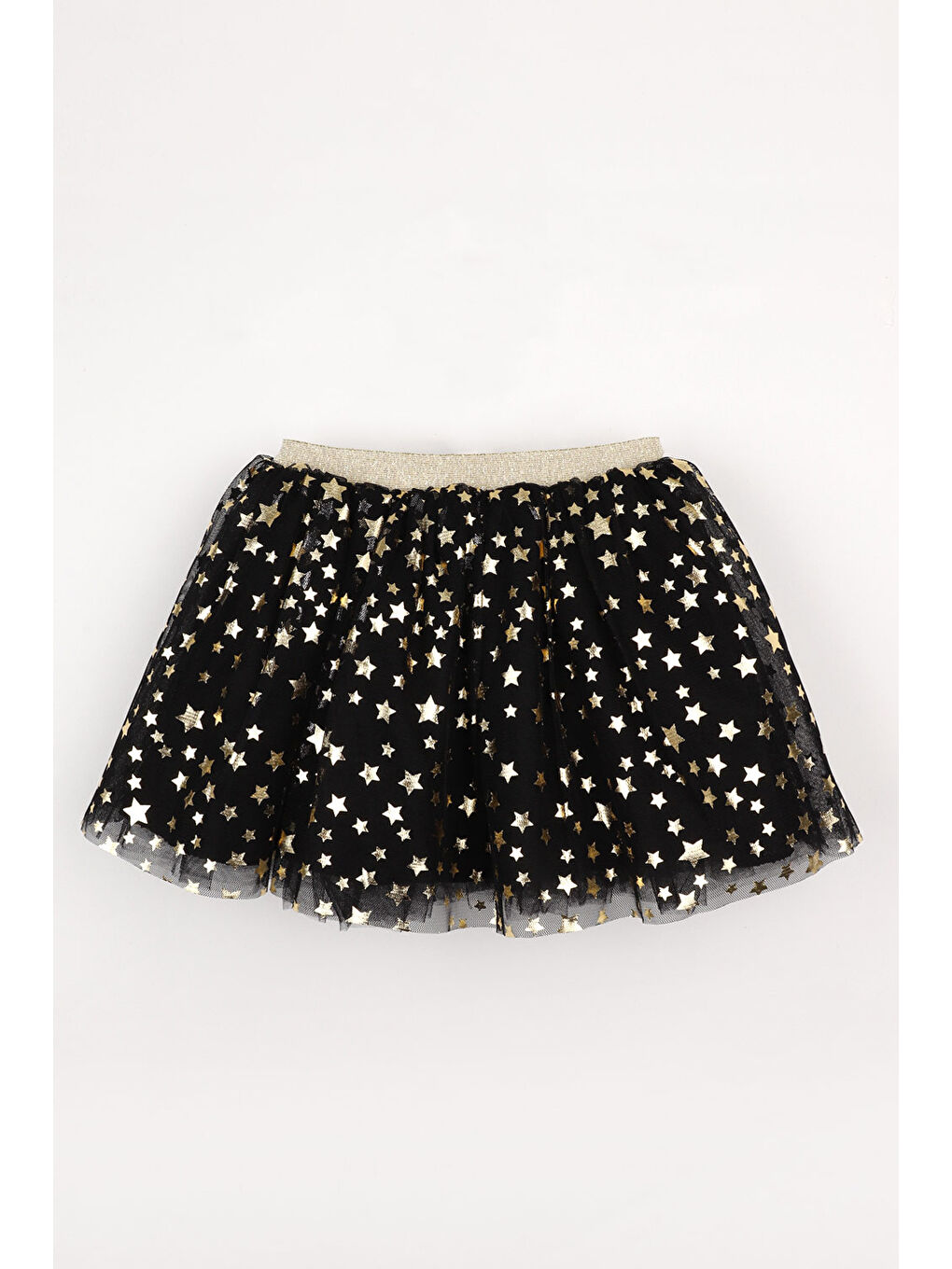 Siyah Yıldız Baskılı Kız Çocuk Tül Etek - Pauline