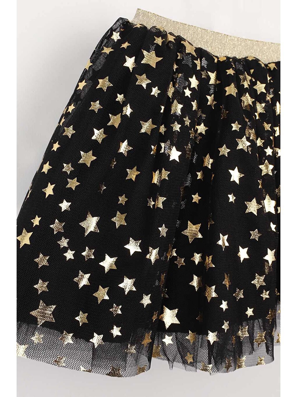 Siyah Yıldız Baskılı Kız Çocuk Tül Etek - Pauline-2