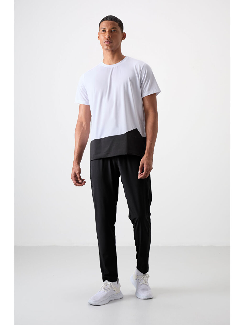 Siyah Polyester İnce Yumuşak Comfort Fit Erkek Eşofman Alt - 82119