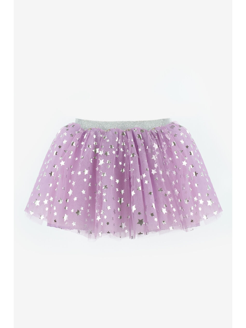 Lila Yıldız Baskılı Kız Çocuk Tül Etek - Pauline-3
