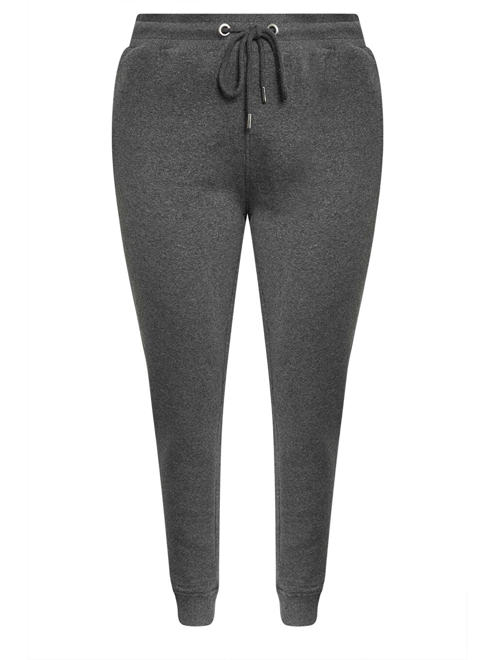 Antrasit Büyük Beden Beli Ve Paçası Lastikli Dar Paça Jogger Eşofman Altı 302755-5