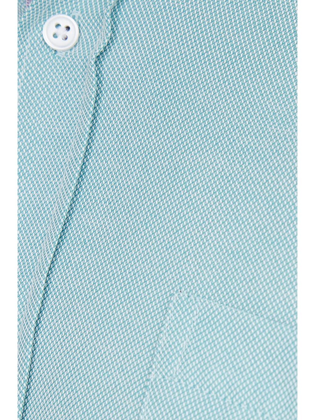 Yeşil Klasik Fit Uzun Kollu Düğmeli Yaka Pamuklu Kolay Ütü Oxford Düz Erkek Gömlek-5