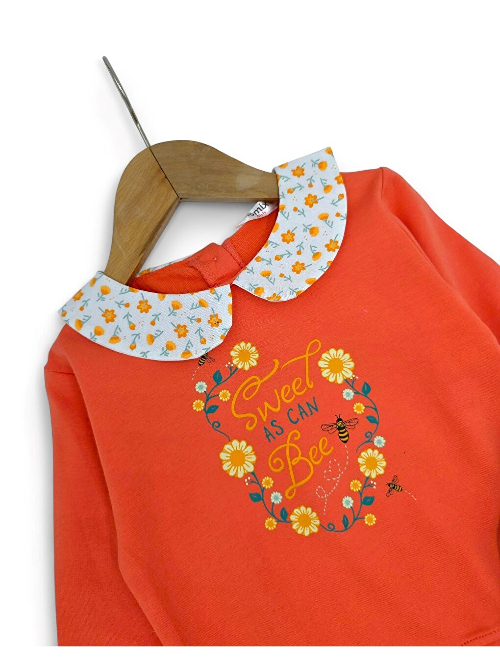 Kırmızı Kız Bebek 6-9-12-18-24 Aylık Bebe Yakalı, Pantalonlu Bebek Takımı-3