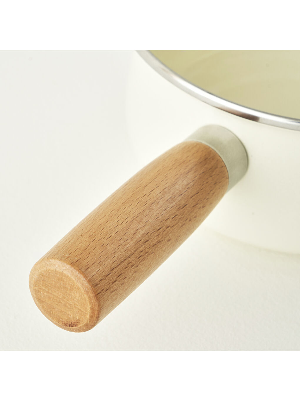 Ekru Cozy Emaye Sos Tenceresi Krem (1,6 lt)-2