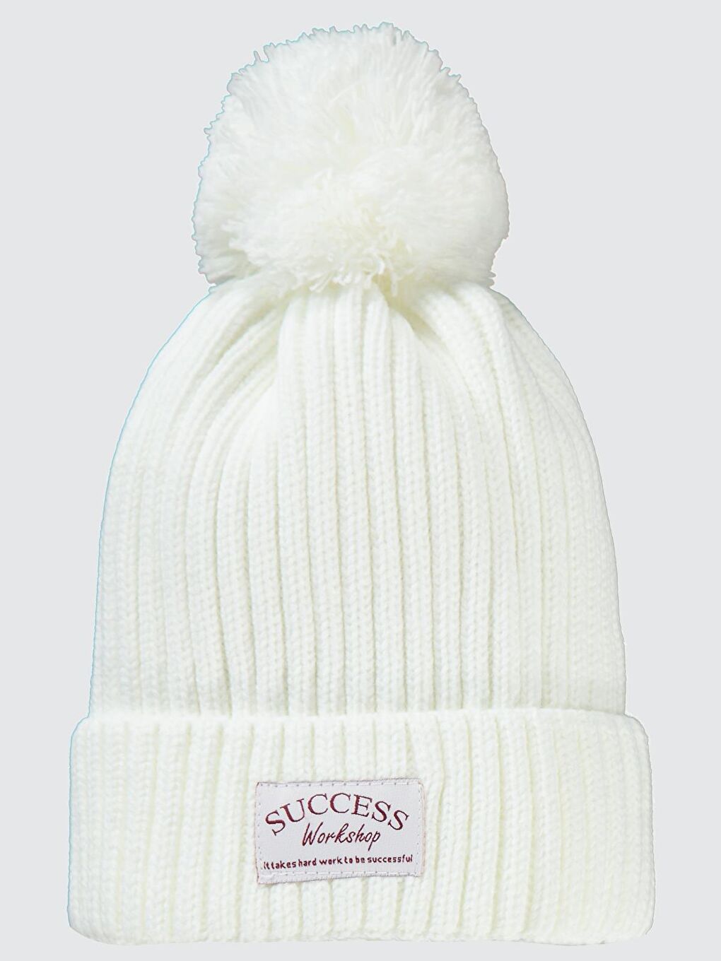 Girls Basic Success 6-9 Yaş Ponponlu Şapka Bere - Beyaz